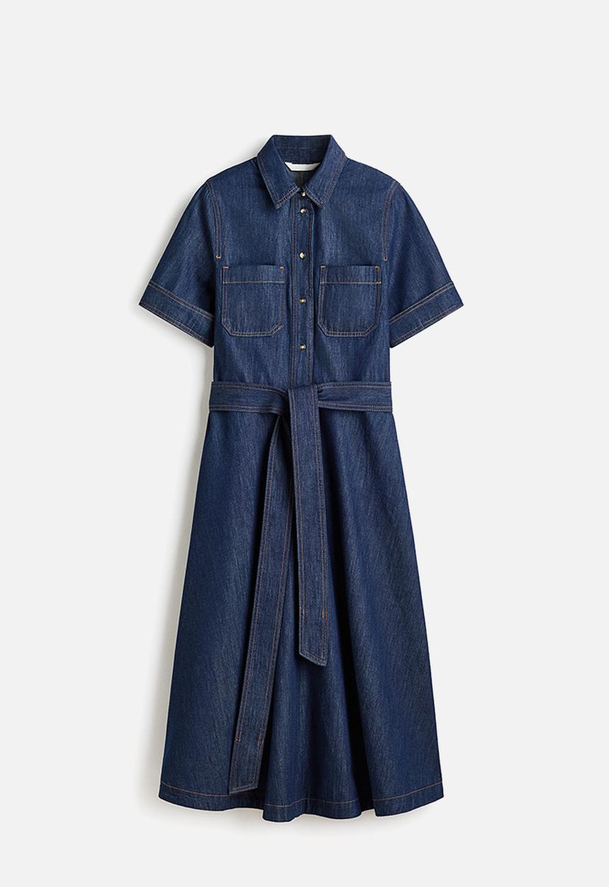 H&M - Denim shirt dress - dark denim blue