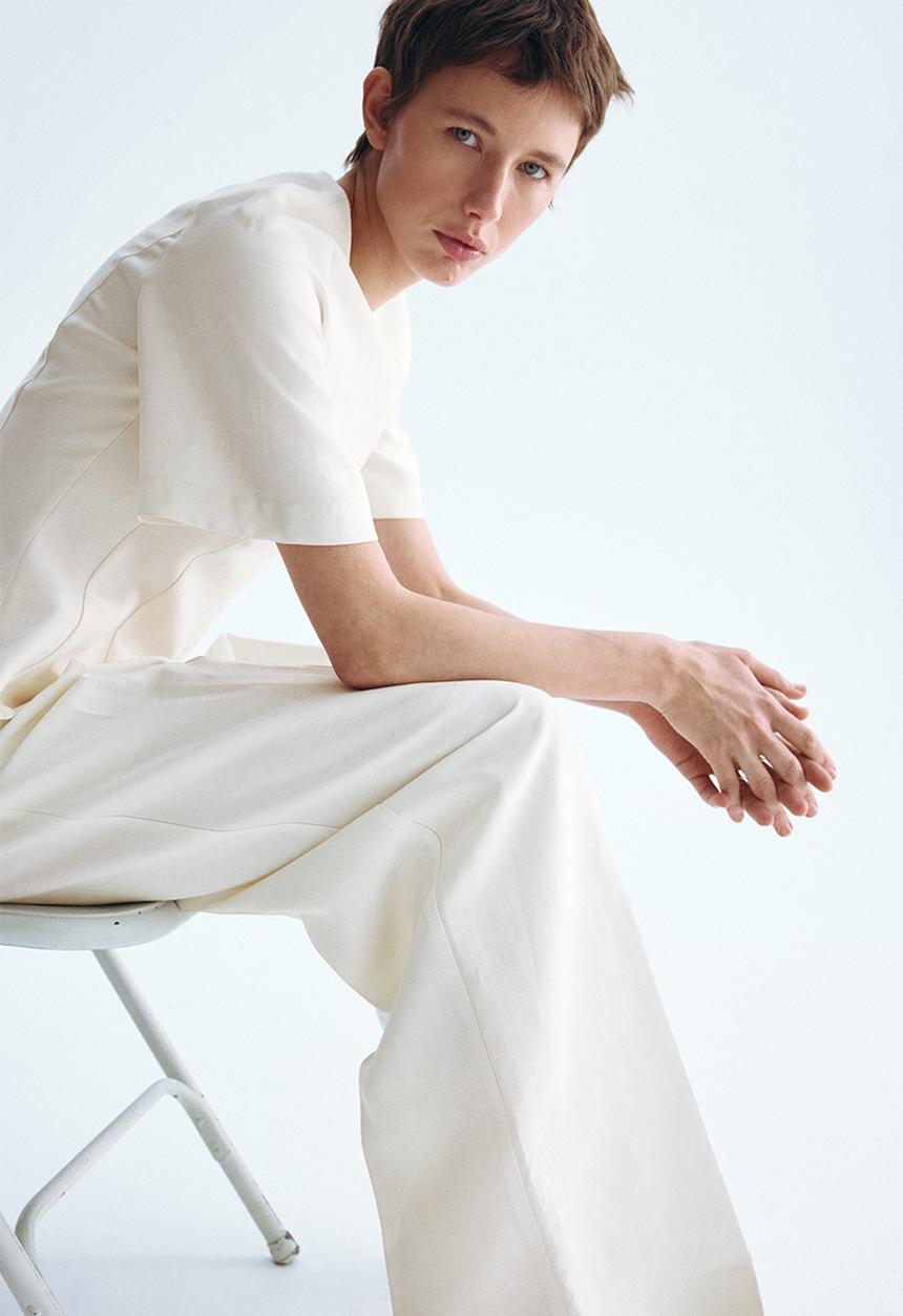 H&M - Peplum blouse - cream