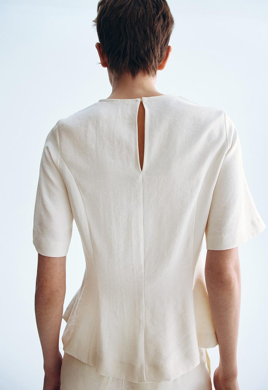 H&M - Peplum blouse - cream