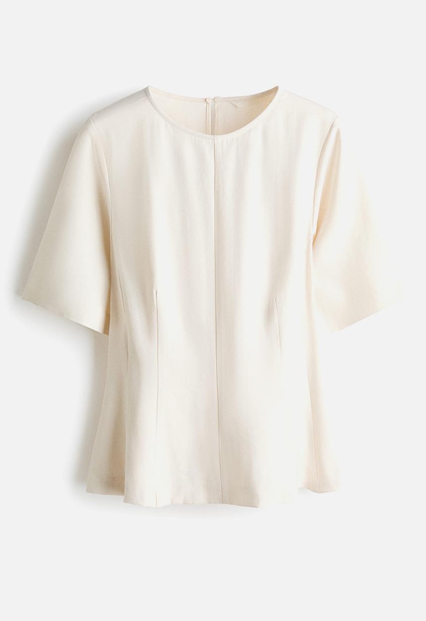 H&M - Peplum blouse - cream