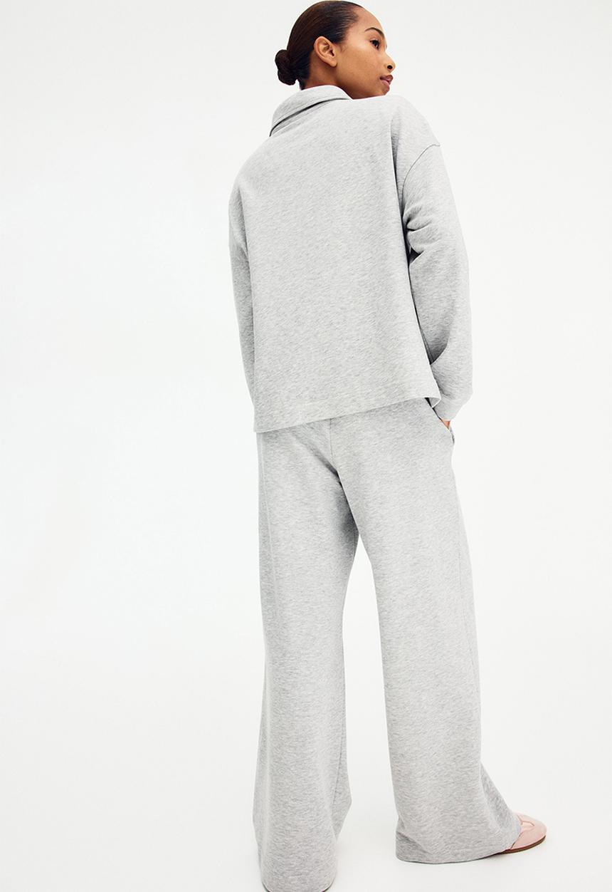 H&M - Collared sweatshirt - light grey marl