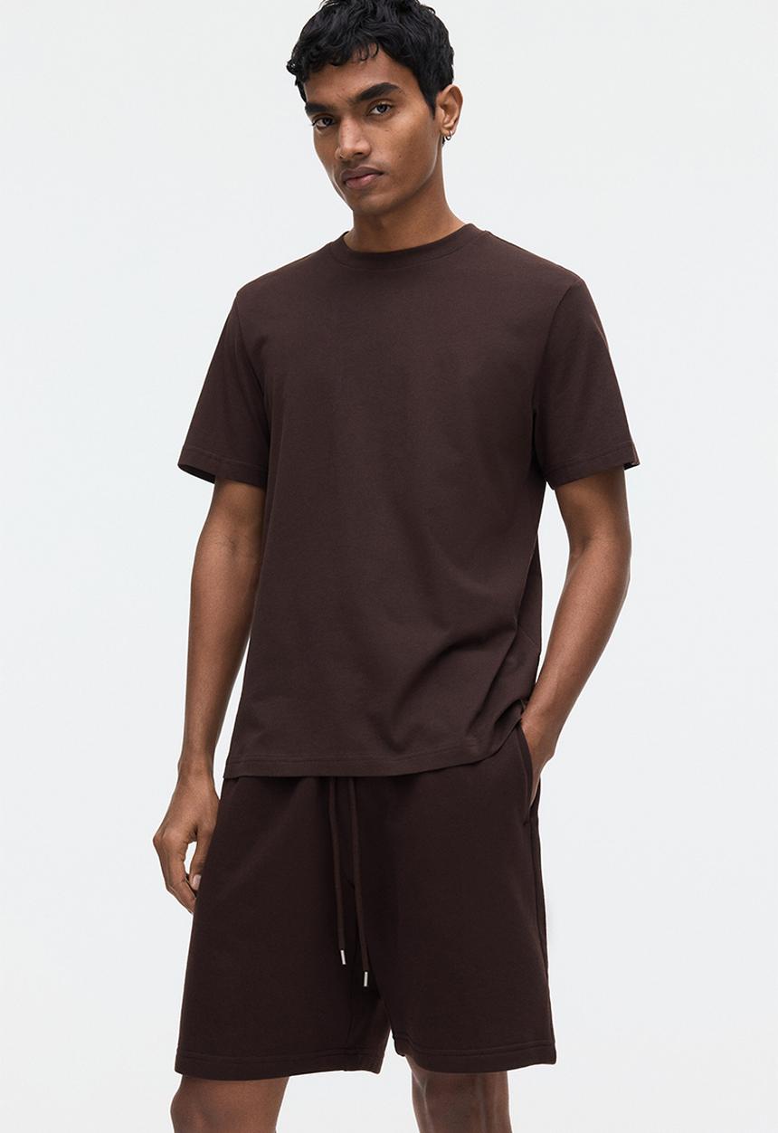 H&M - Regular fit sweatshorts - dark brown