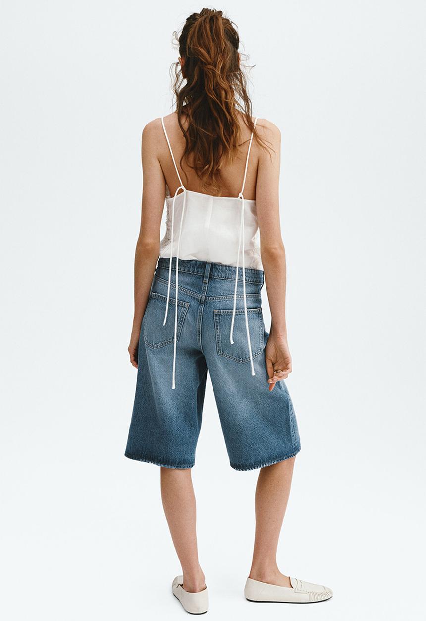 H&M - Denim bermuda shorts - light denim blue