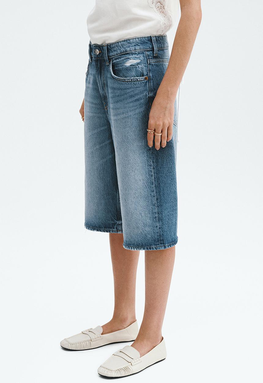 H&M - Denim bermuda shorts - light denim blue