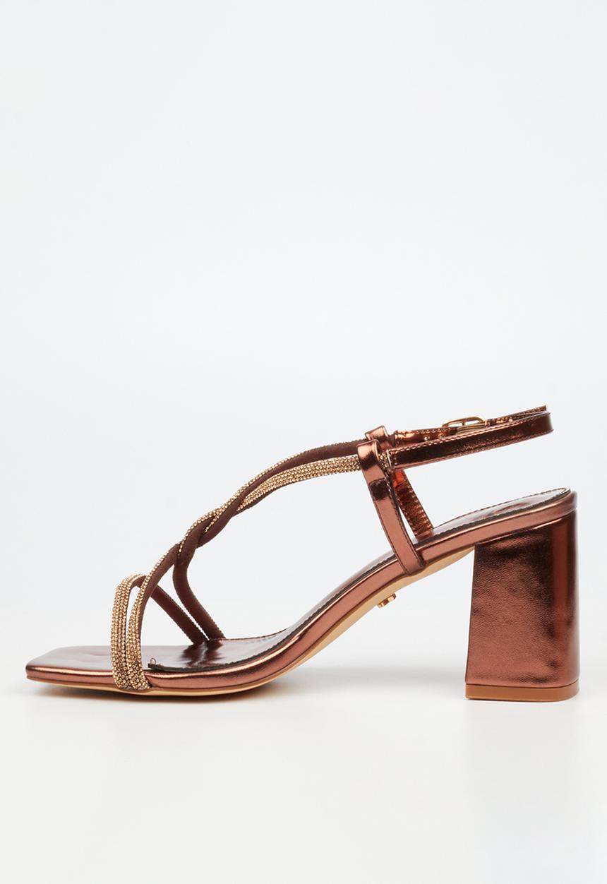 Butterfly Feet - Amelle 1 diamante slingback heel - bronze