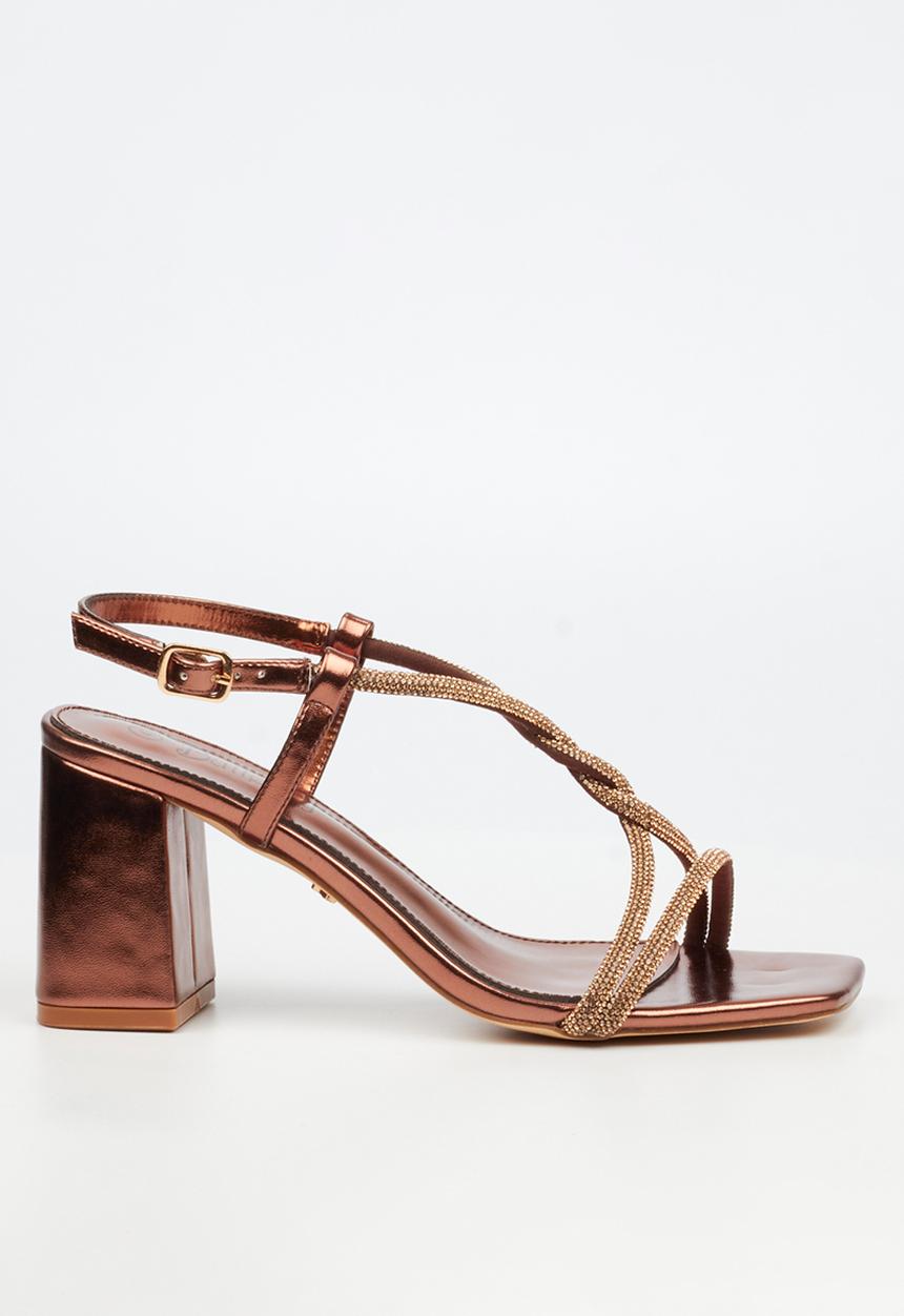 Butterfly Feet - Amelle 1 diamante slingback heel - bronze