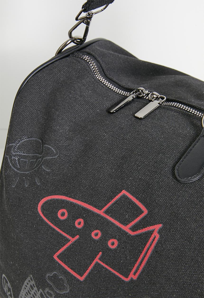 Pop Candy - Graphic duffle bag - black