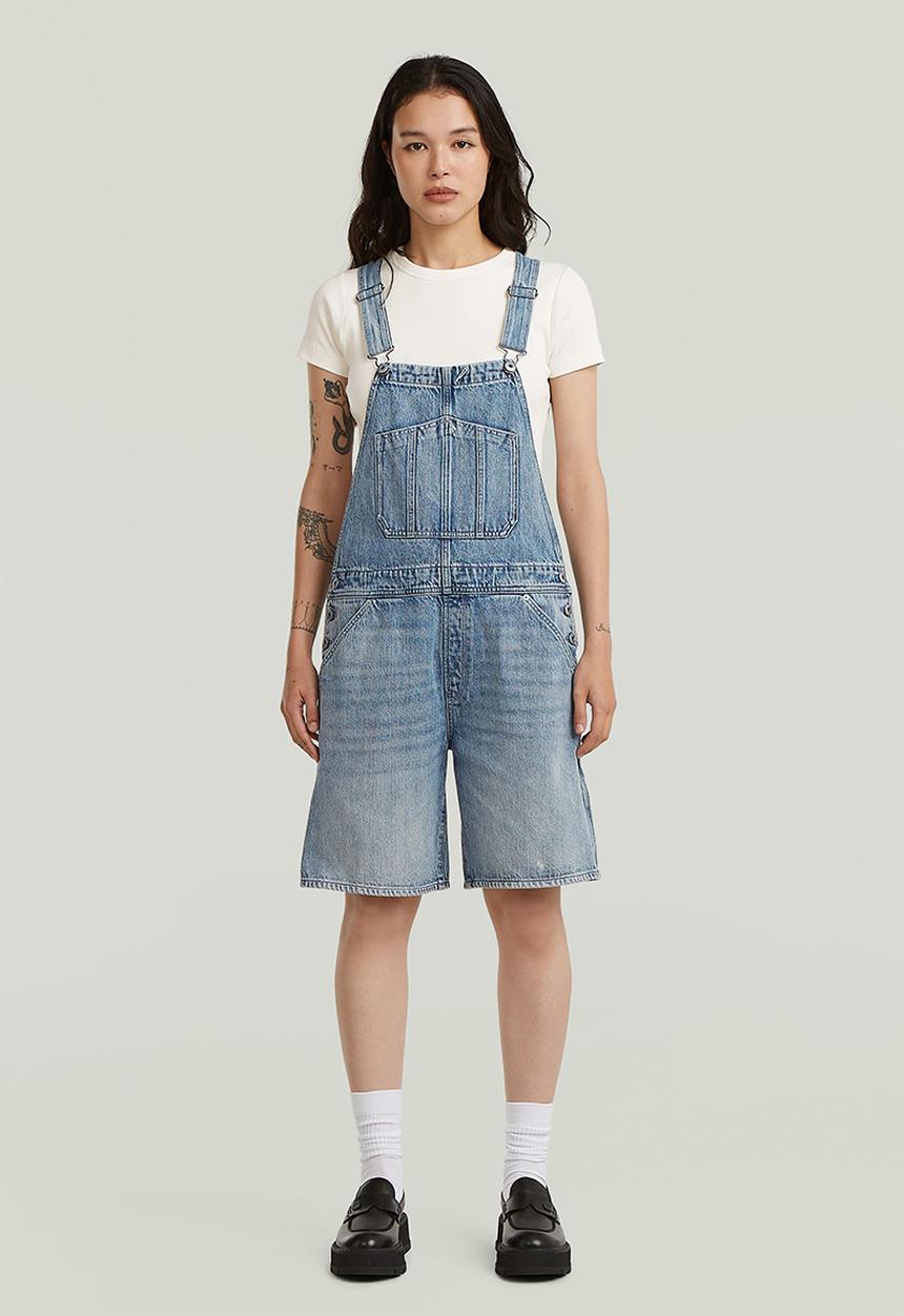 G-STAR - Short dungaree wmn - vintage mine dust