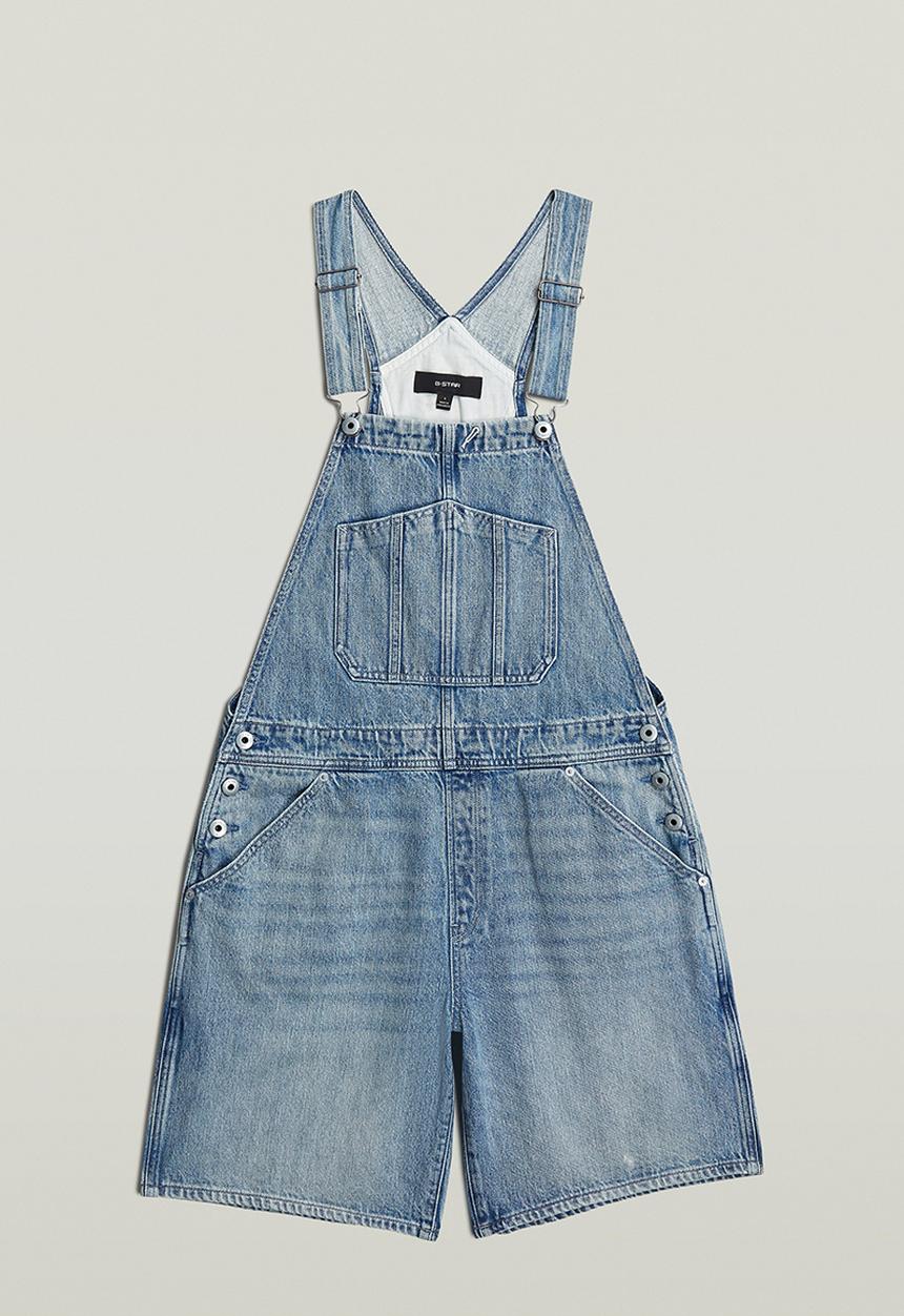 G-STAR - Short dungaree wmn - vintage mine dust