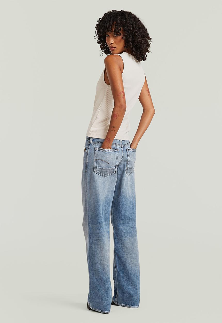 G-STAR - Hook & eye slim rib s\l t wmn - whitebait