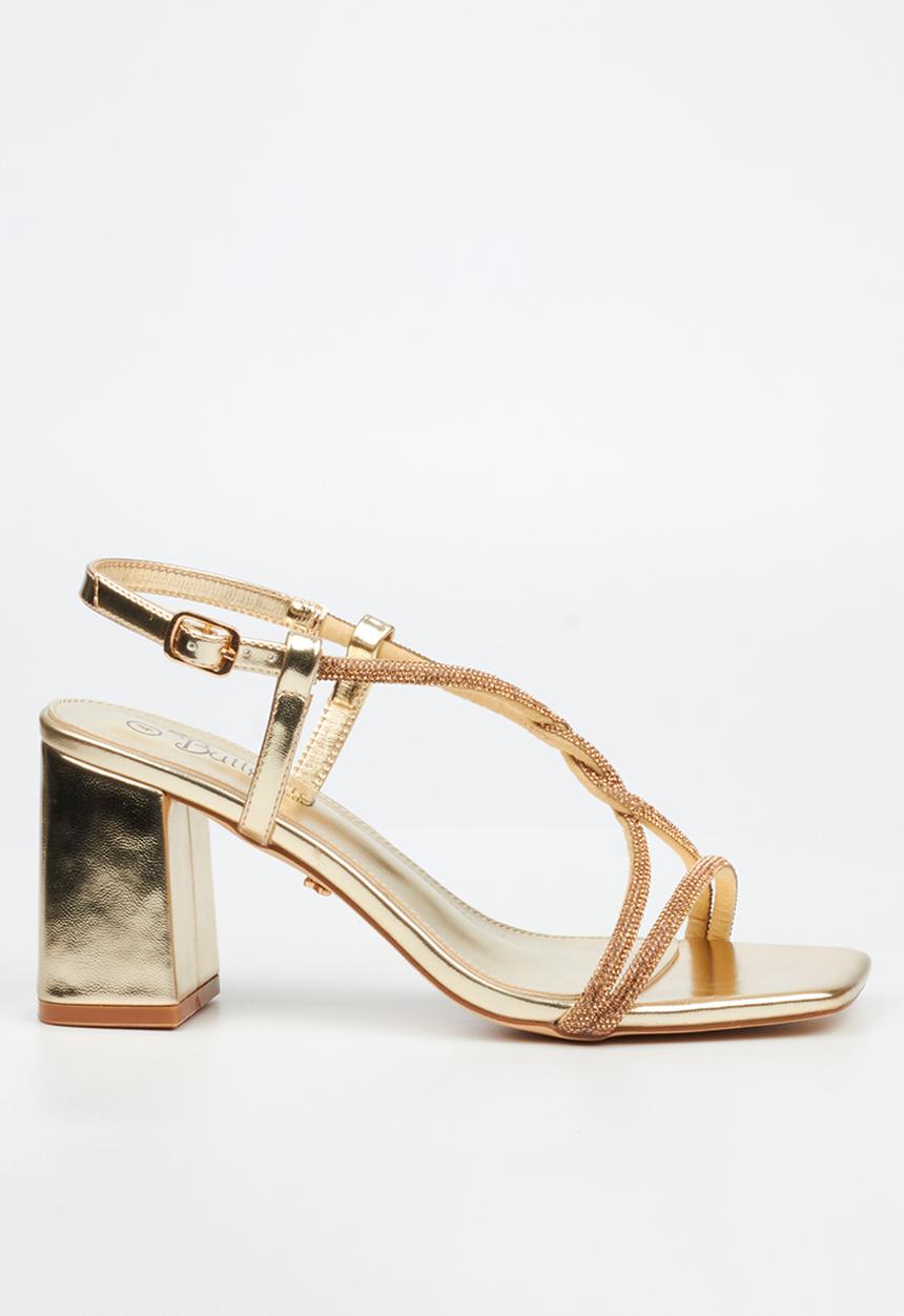 Butterfly Feet - Amelle 1 diamante slingback heel - champagne