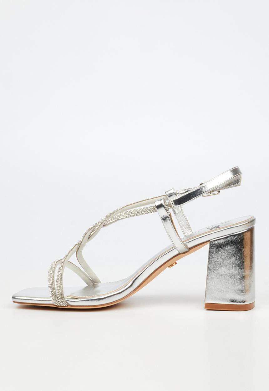 Butterfly Feet - Amelle 1 diamante slingback heel - silver