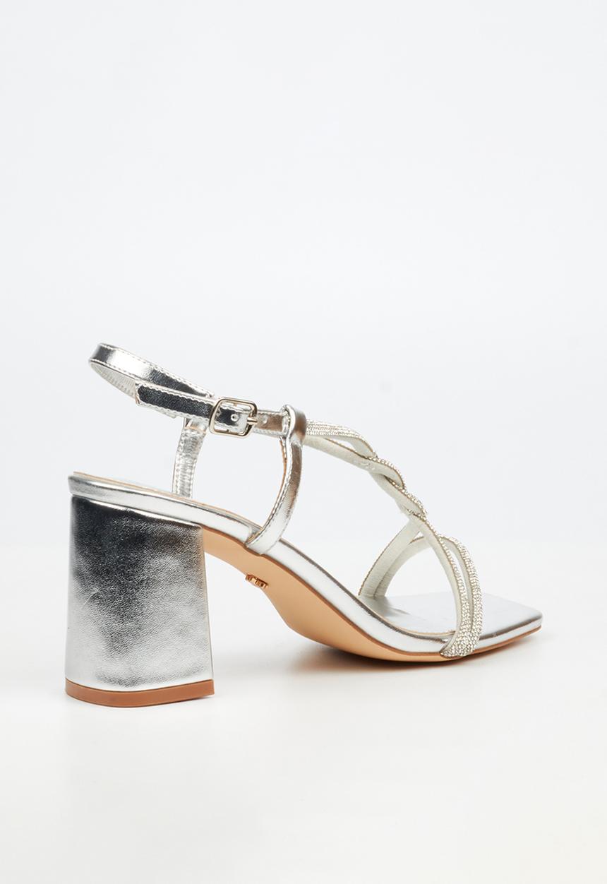 Butterfly Feet - Amelle 1 diamante slingback heel - silver