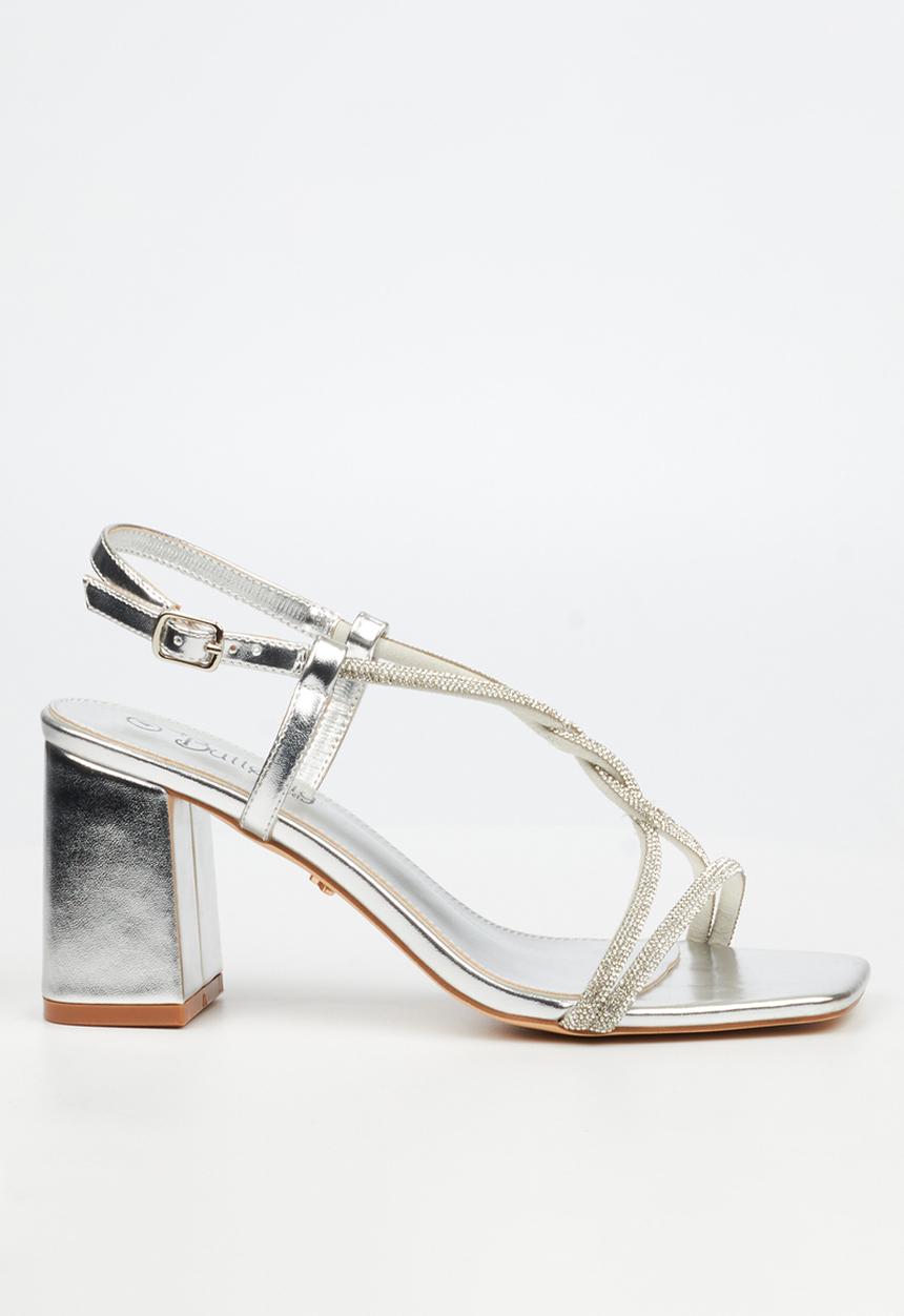 Butterfly Feet - Amelle 1 diamante slingback heel - silver