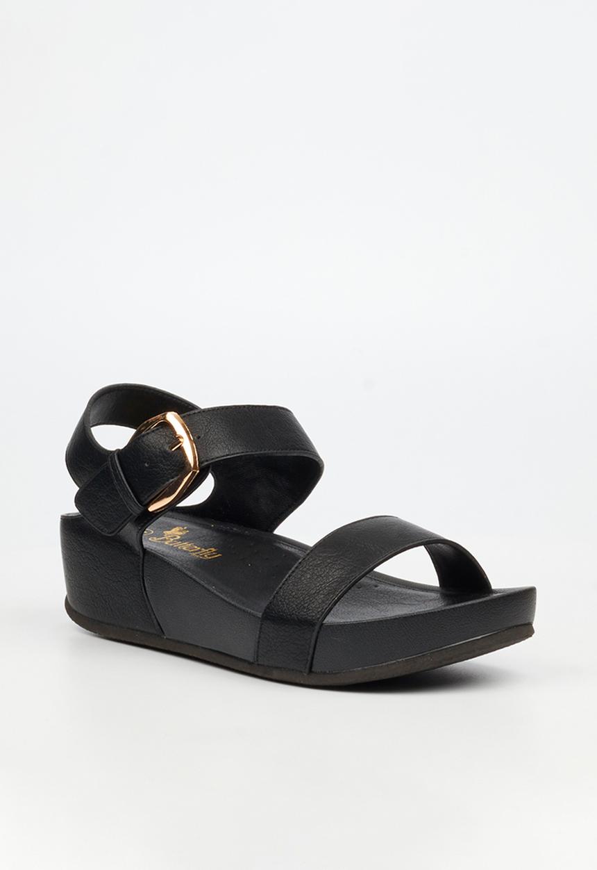 Butterfly Feet - Delia 16 ankle strap sandal - black