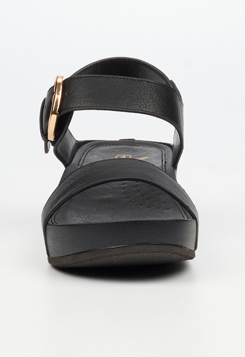 Butterfly Feet - Delia 16 ankle strap sandal - black