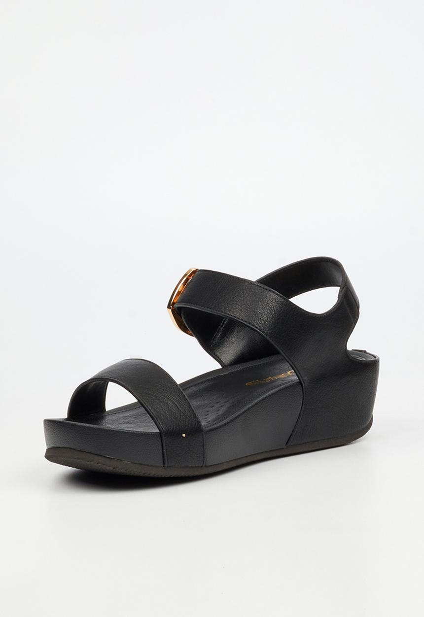 Butterfly Feet - Delia 16 ankle strap sandal - black