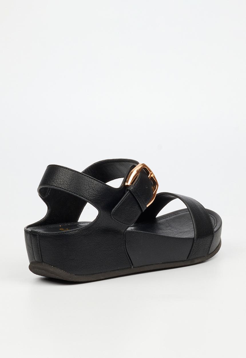 Butterfly Feet - Delia 16 ankle strap sandal - black