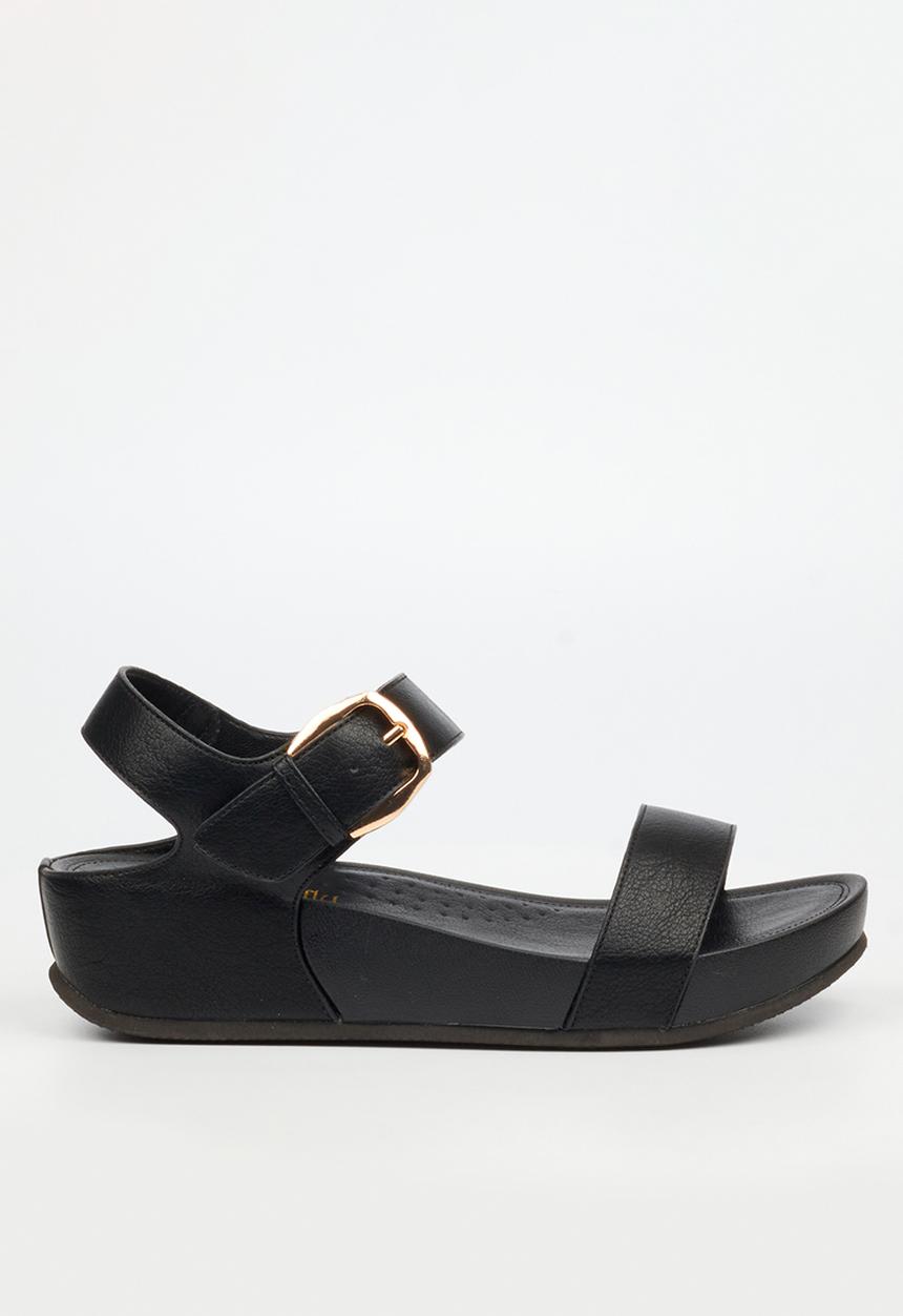 Butterfly Feet - Delia 16 ankle strap sandal - black