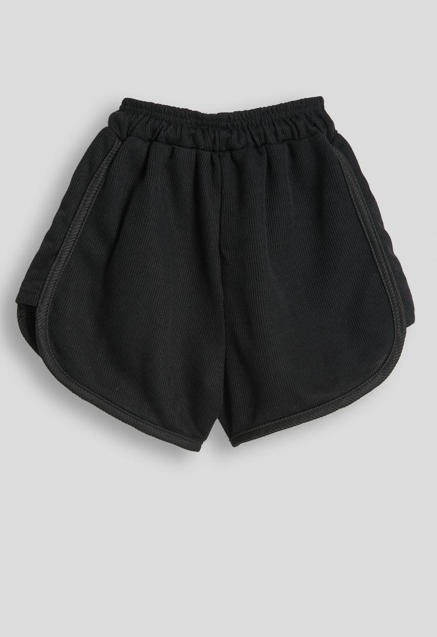 Pop Candy - Dolphin hem sweatshorts - black