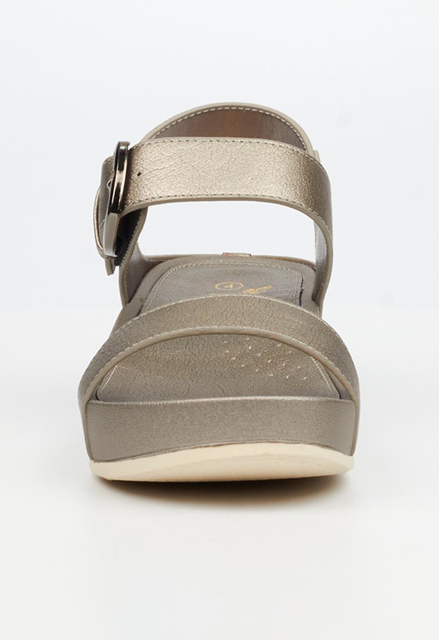 Butterfly Feet - Delia 16 ankle strap sandal - pewter