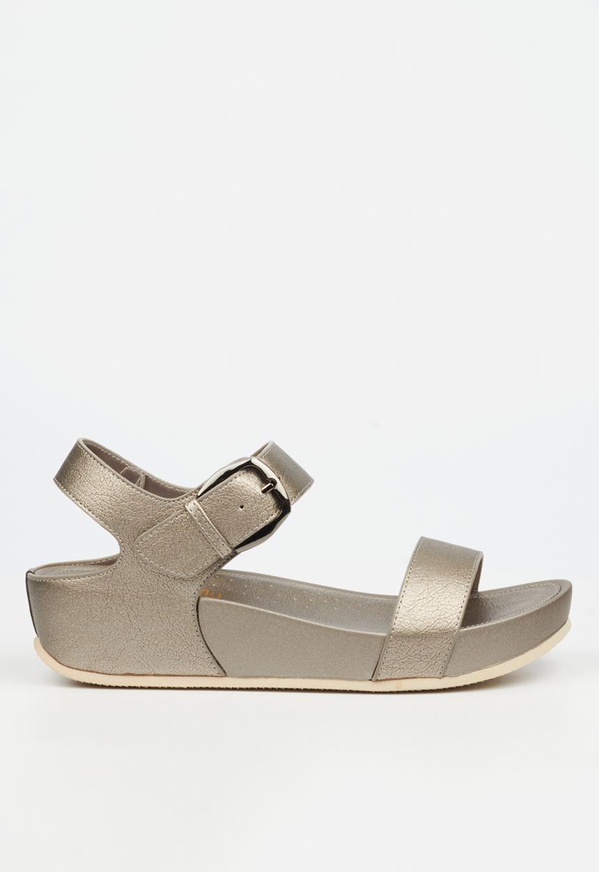 Butterfly Feet - Delia 16 ankle strap sandal - pewter