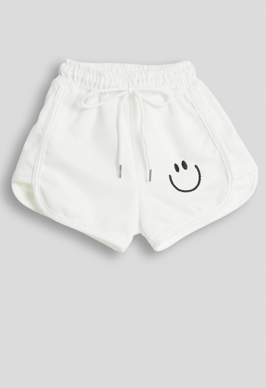 Pop Candy - Dolphin hem sweatshorts - white