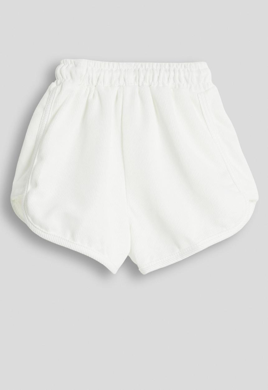 Pop Candy - Dolphin hem sweatshorts - white