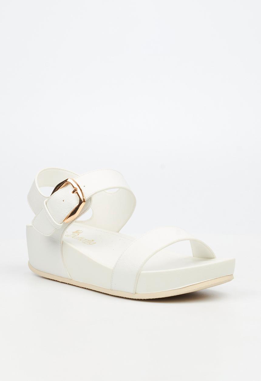 Butterfly Feet - Delia 16 ankle strap sandal - white