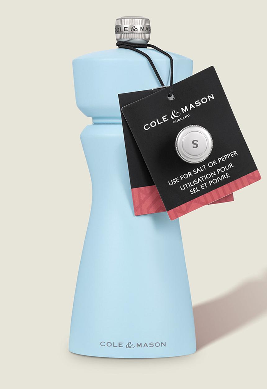 Cole & Mason - Cole & Mason Kenton Salt and Pepper Mill 15cm - Blue Salt