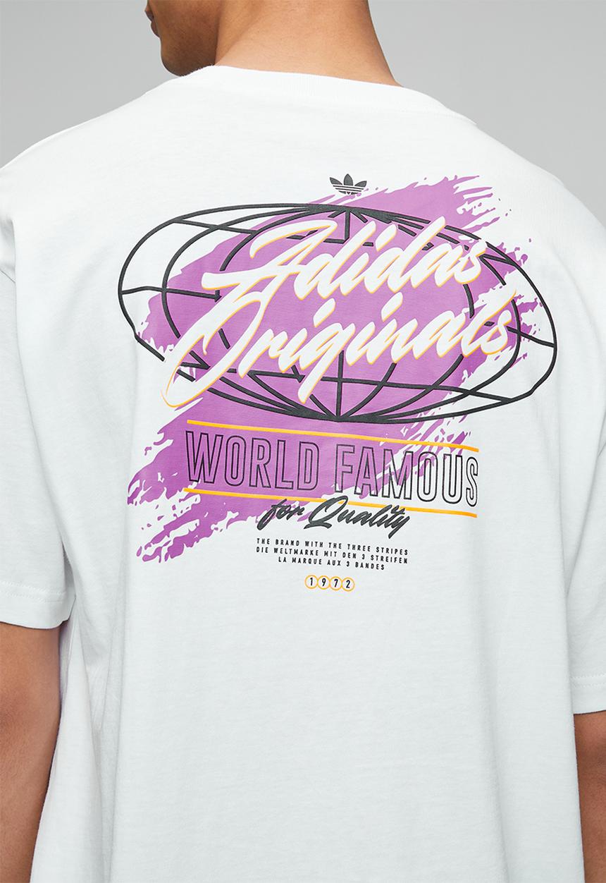 adidas Originals - Originals World  Tee - White/Purple