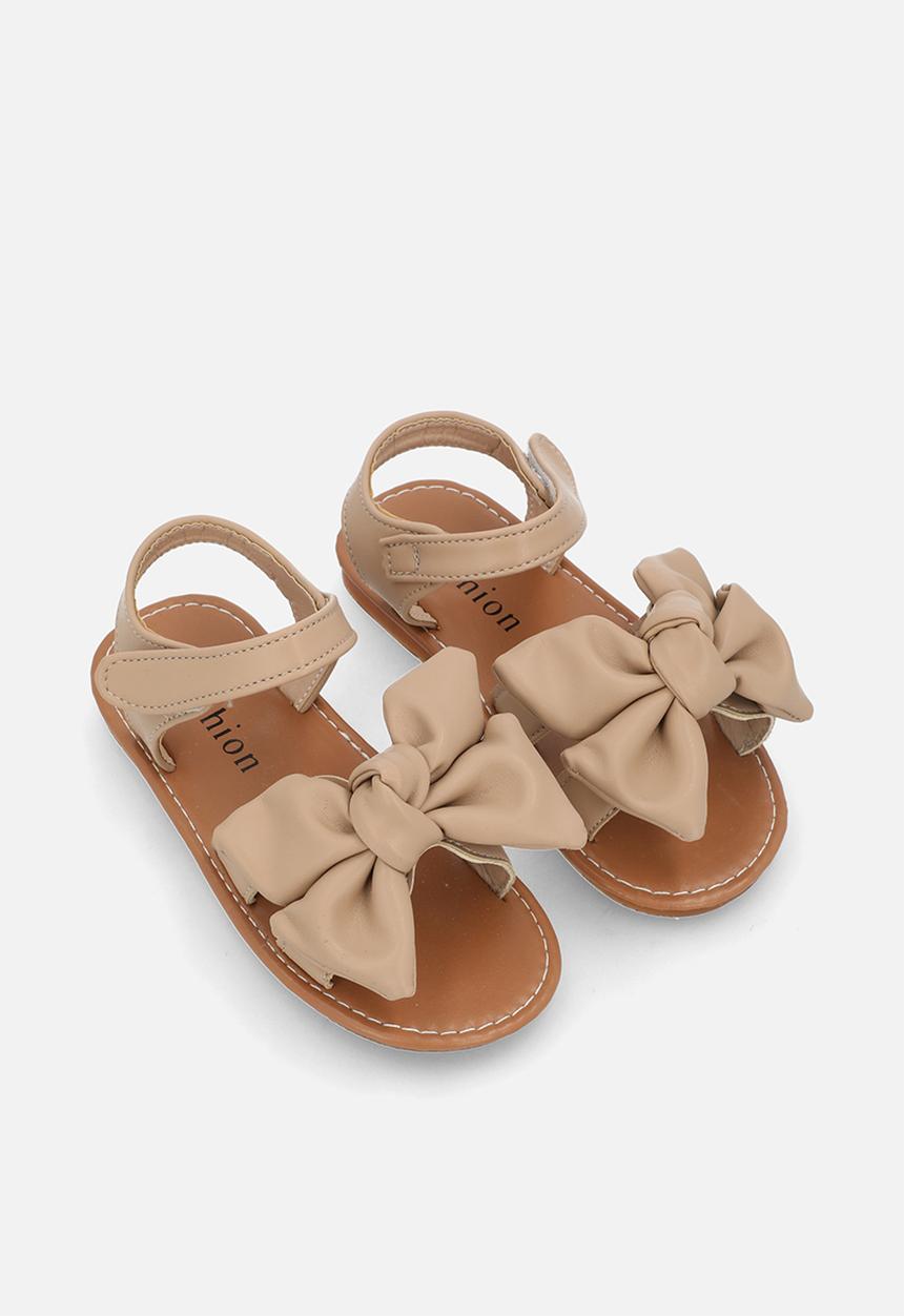 Pop Candy - Open toe bowknot sandal - beige