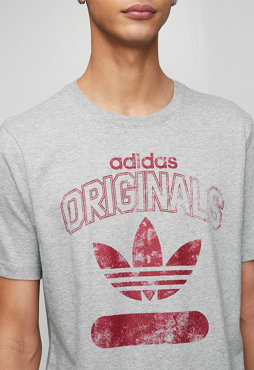 adidas Originals - Varsity 1972 Tee - Medium grey heather