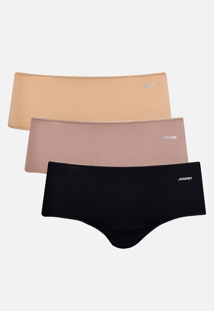 Jockey - 3 Pk Npl Knicker - black/capp/beige