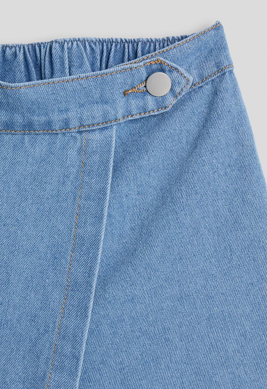 Pop Candy - Denim wrap skort - blue
