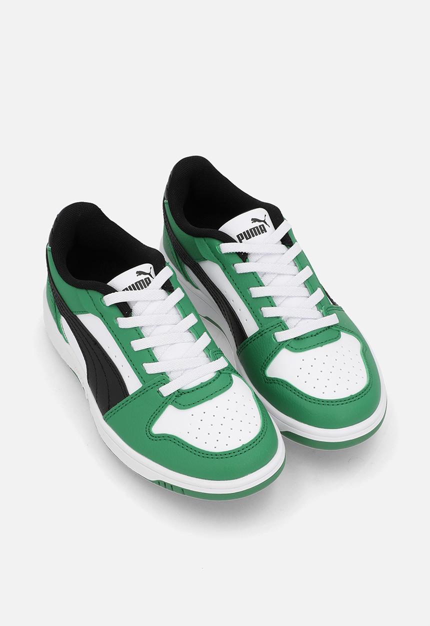 PUMA - Rebound Slam Lo Ac Ps - Archive Green-Puma Black-Puma White