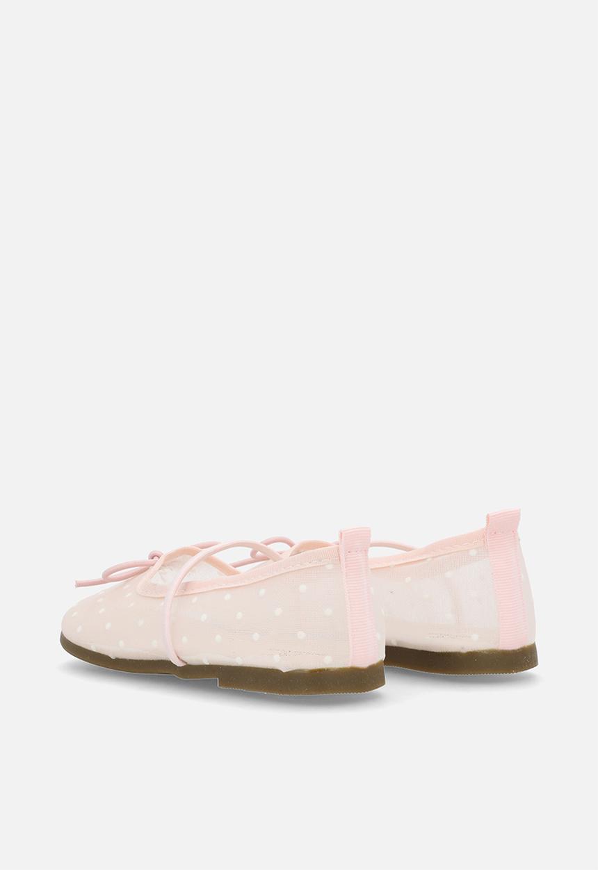 Pop Candy - Polka dot mesh ballet pumps - pink