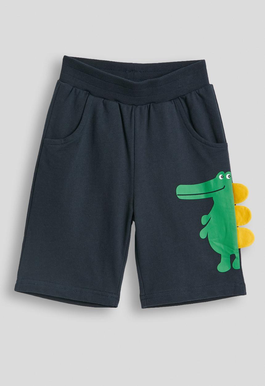 Pop Candy - Croc applique sweatshorts - dark navy