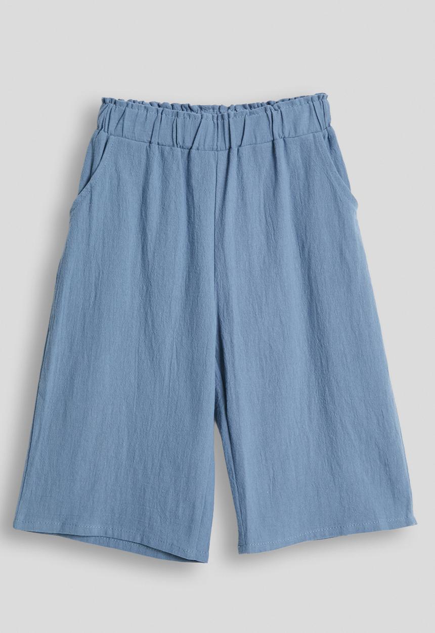 Pop Candy - Embroidered top and wide leg jeans - blue