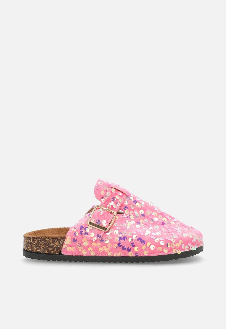 Pop Candy - Sequinned mule shoes - cherry pink