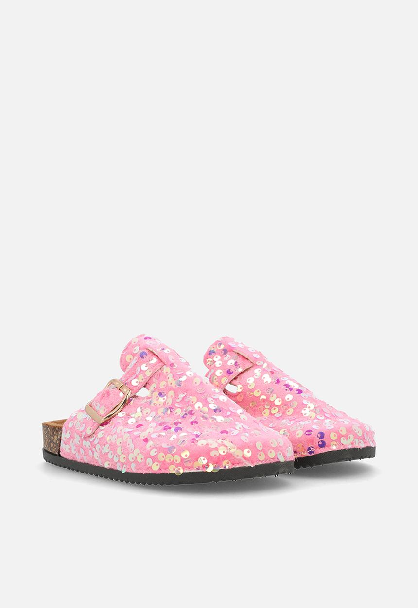 Pop Candy - Sequinned mule shoes - cherry pink