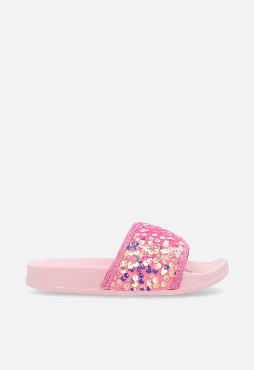 Pop Candy - Sequinned slides - pink
