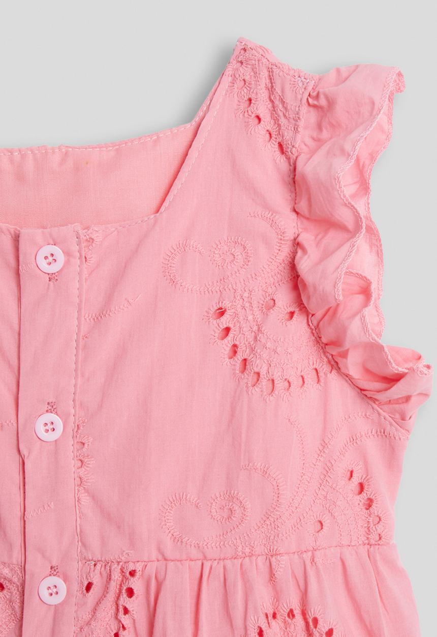 Pop Candy - Anglaise blouse with shorts - pink