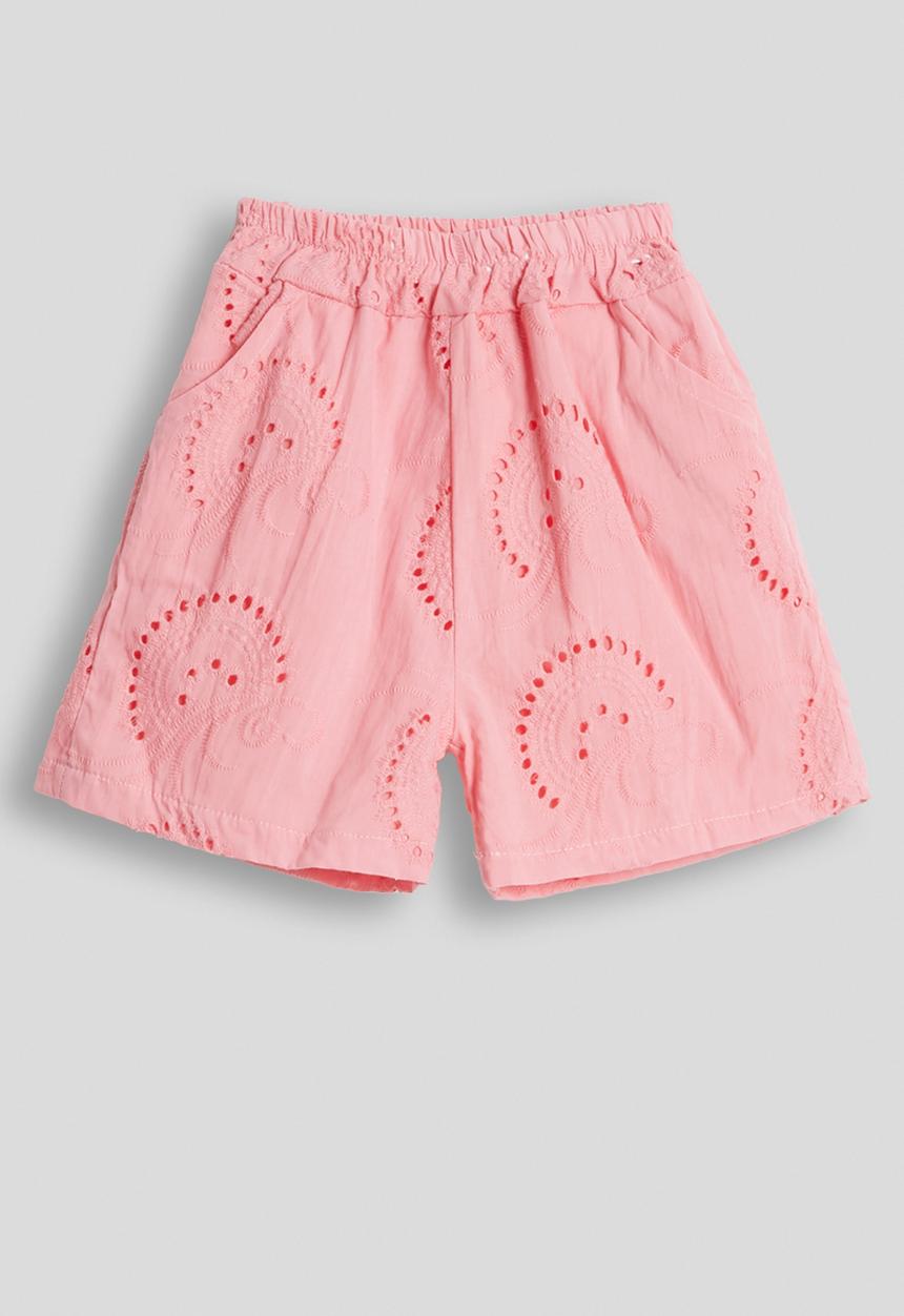 Pop Candy - Anglaise blouse with shorts - pink