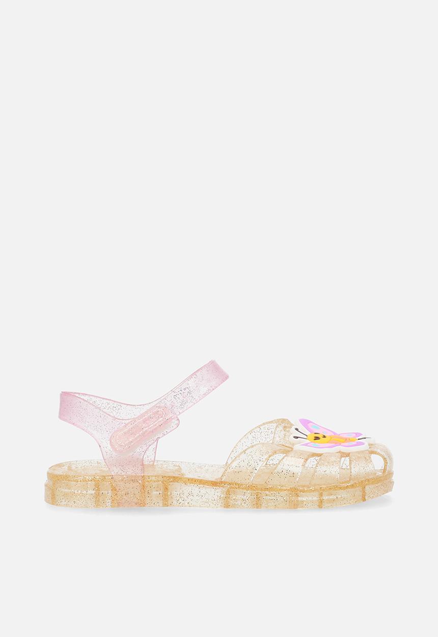 Pop Candy - Butterfly applique jelly sandals - yellow