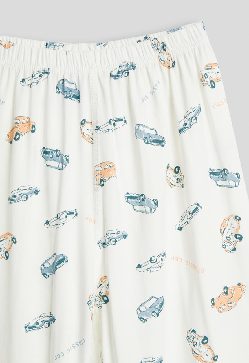 Pop Candy - Aop tee and shorts pj set - white