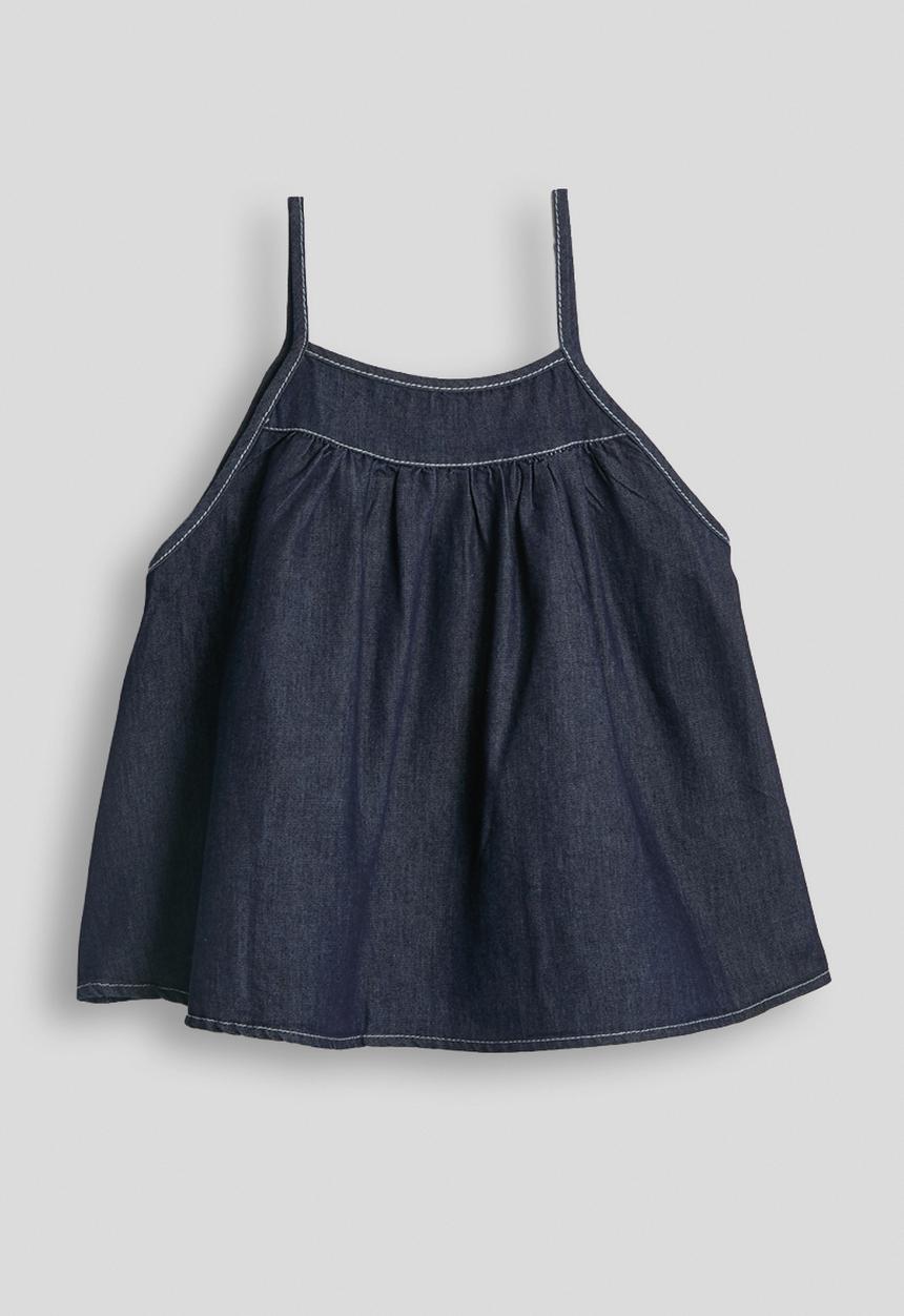 Pop Candy - Denim camisole top & jeans - dk blue & red 