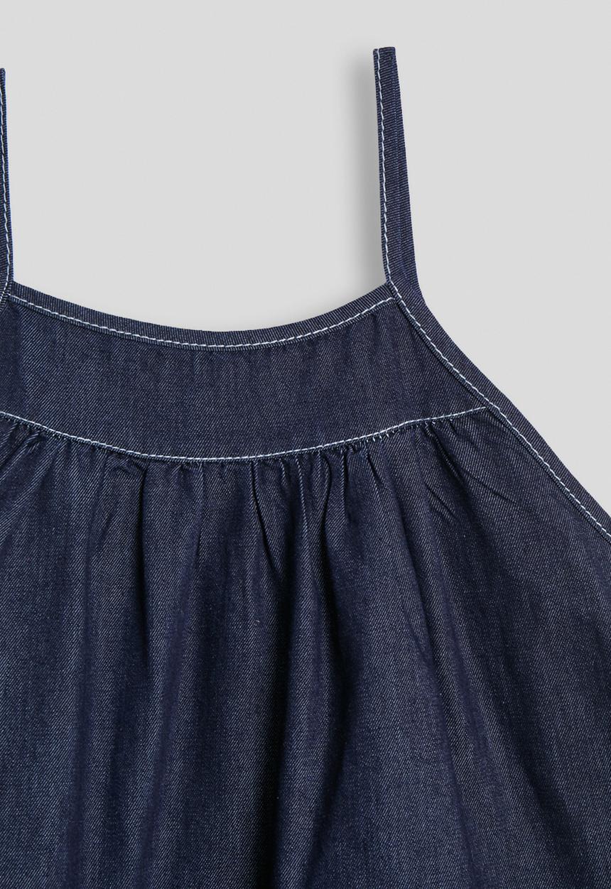 Pop Candy - Denim camisole top & jeans - dk blue & red 