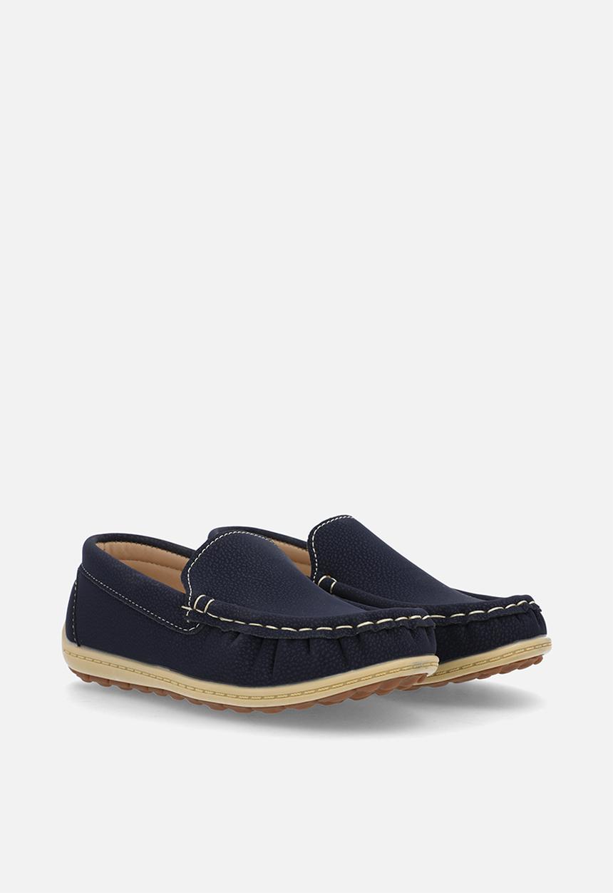 Pop Candy - Slip on suedette loafers - navy