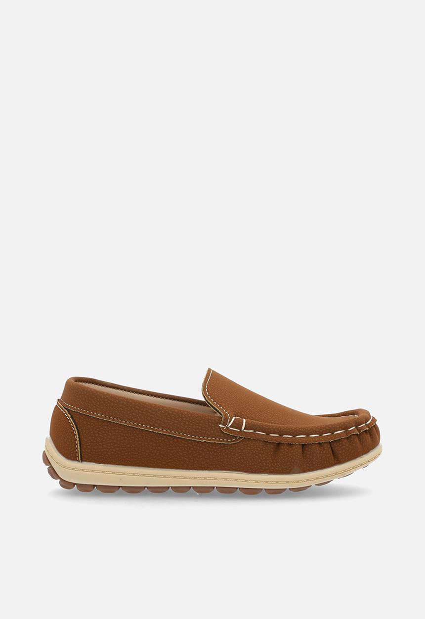 Pop Candy - Slip on suedette loafers - warm brown
